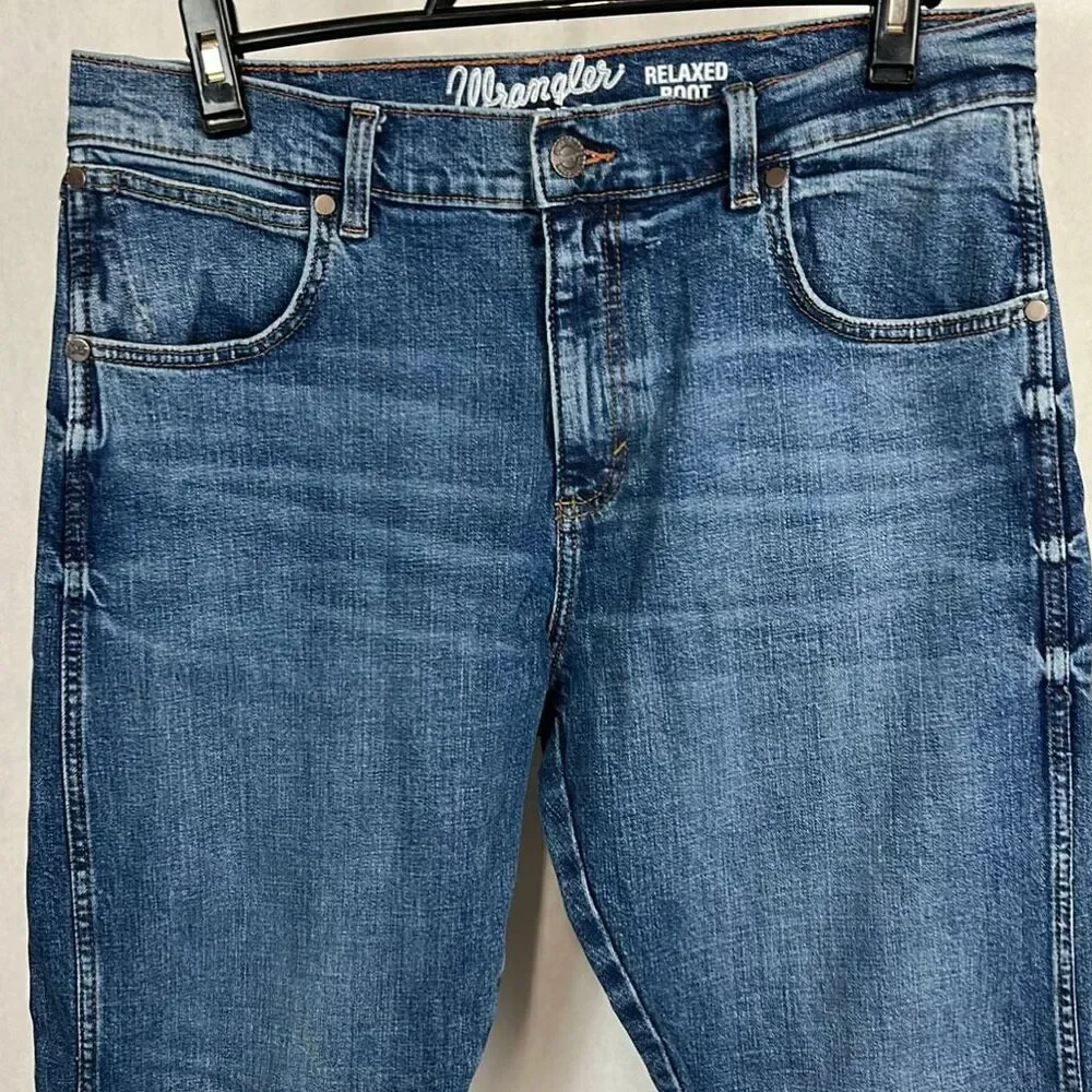 Wrangler Retro Relaxed Boot Cut Denim Jeans Mens 33x32